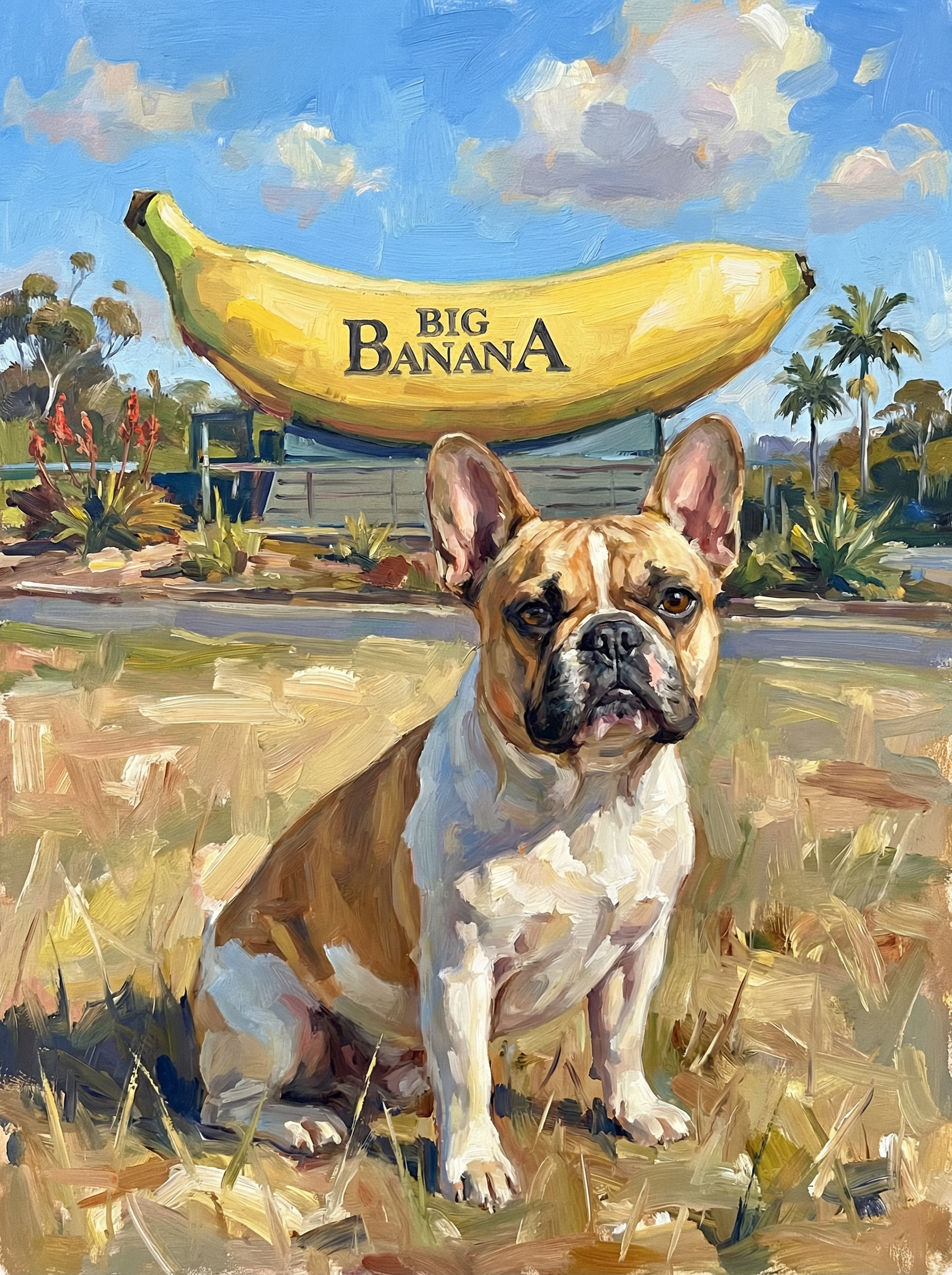 Custom Scenic Pet Painting (Mixed Media)