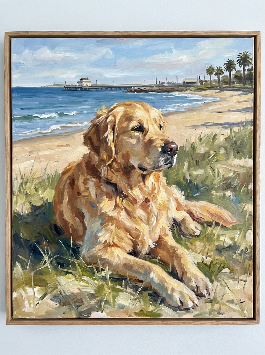 Custom Scenic Pet Painting (Mixed Media)