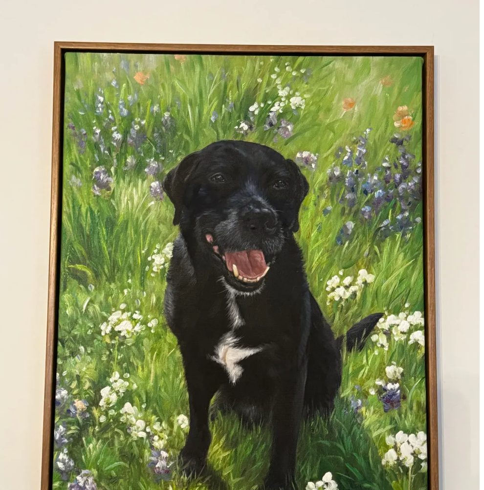 Custom Scenic Pet Painting (Mixed Media)