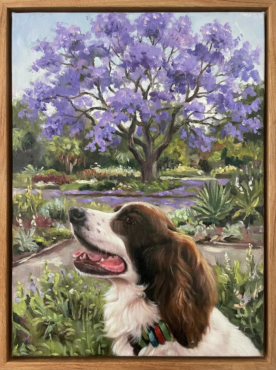 Custom Scenic Pet Painting (Mixed Media)
